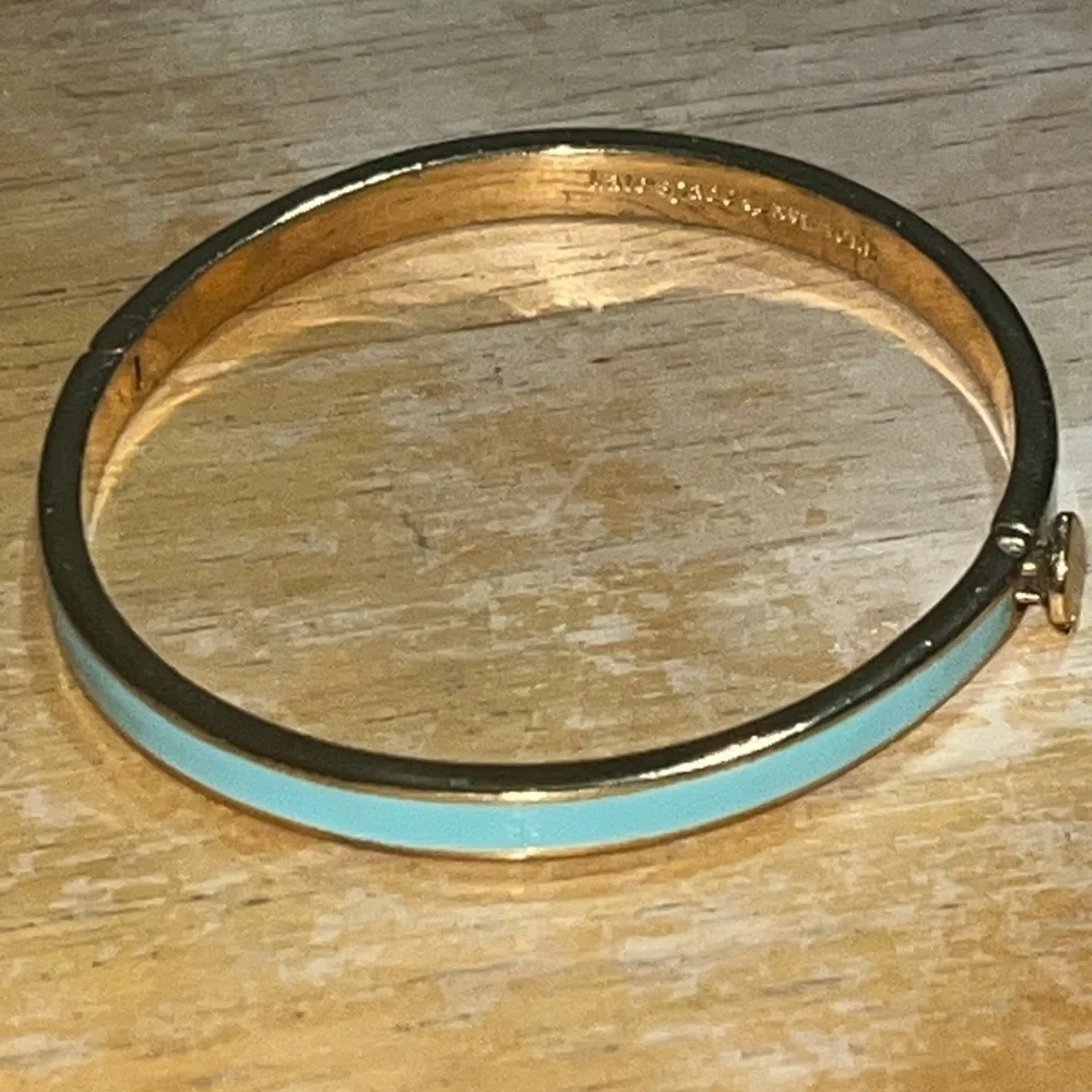 Kate Spade New York Enamel Hinged Bangle Bracelet, Blue